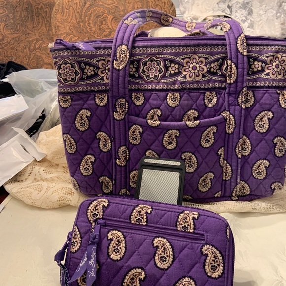 Vera Bradley Bags Vera Bradley Retired Purple Paisley Purse Tote